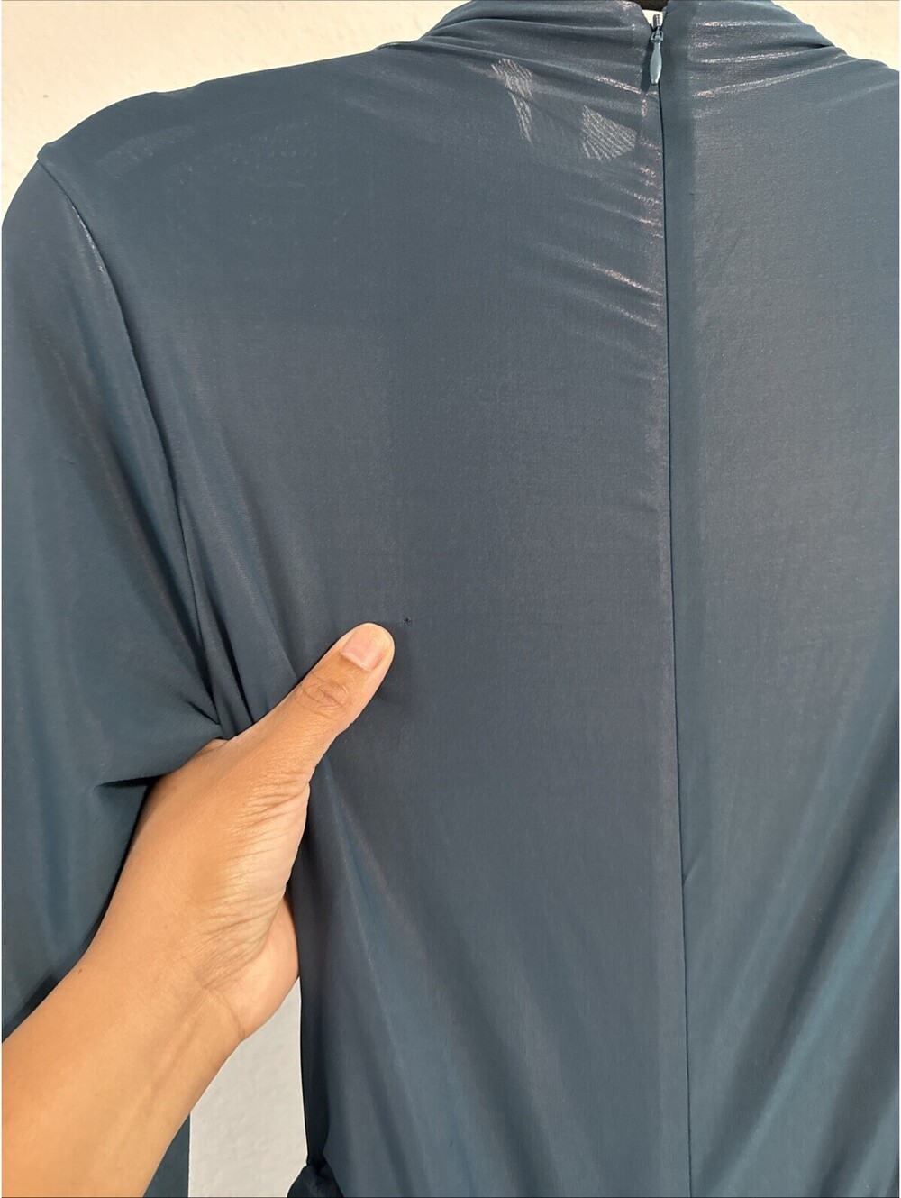 RONNY KOBO Sera Jersey Front Ruching Midi Dress Sz: LRG (flaw) - Picture 11 of 15